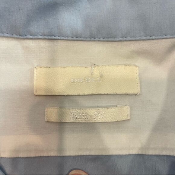 DIESEL Light Blue Slim Fit Casual Dress Shirt sz L - Picture 6 of 6